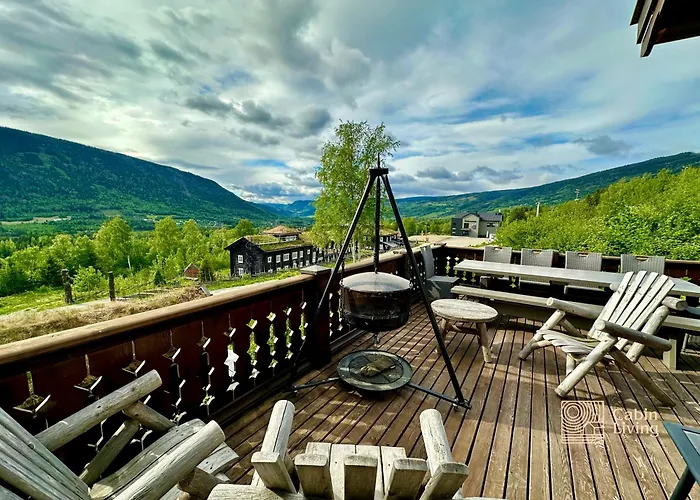 Stylish Log In With View & Sauna Semesterbostad Hafjell